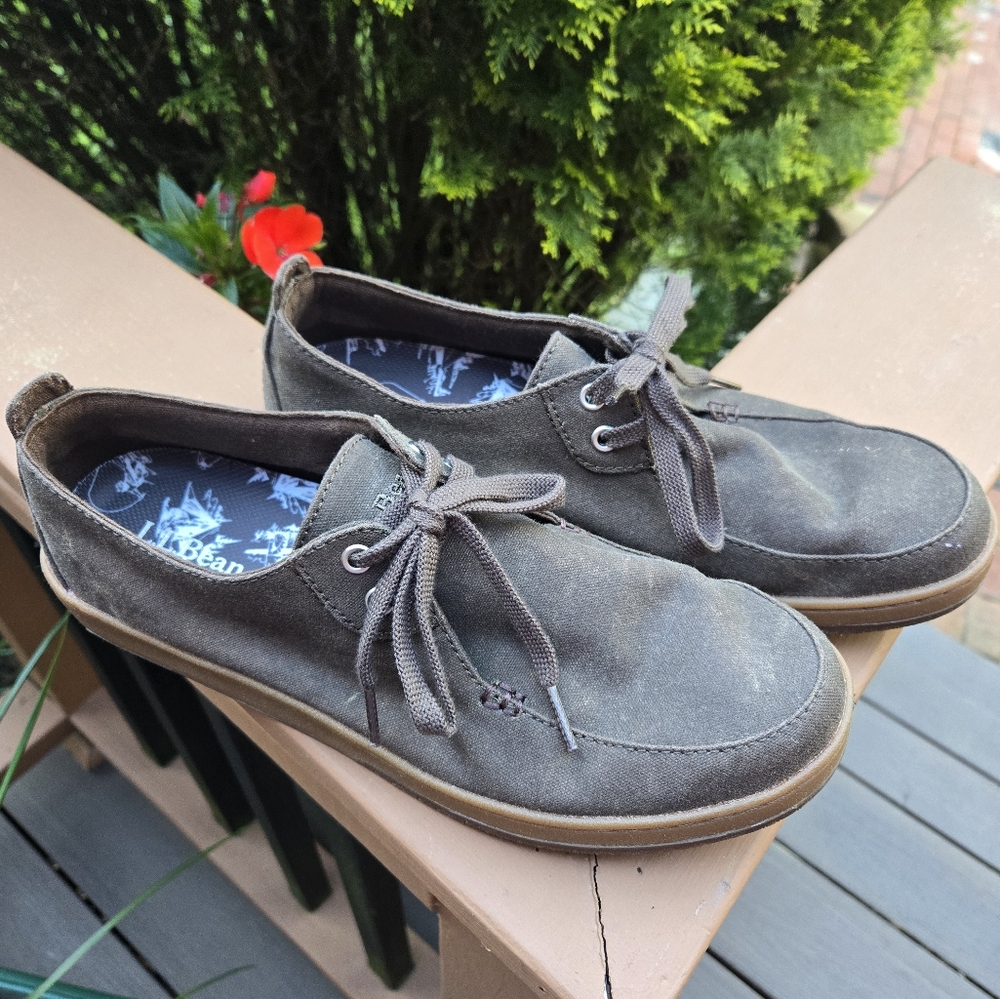 L.L. Bean Men's Brown Canvas Sneakers Size 10.5M